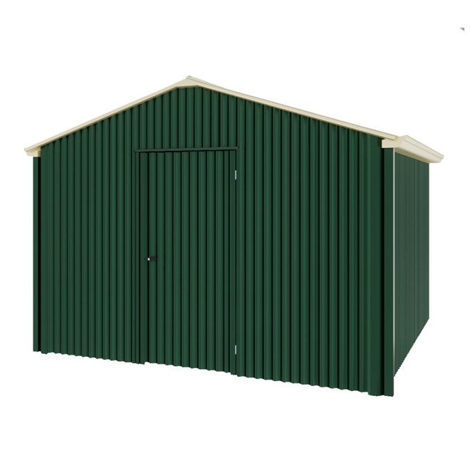 Handi-Heritage Shed H3 3.30X3.30 Roof:Primrose Wall:Caulfield Green Gable End Single Door