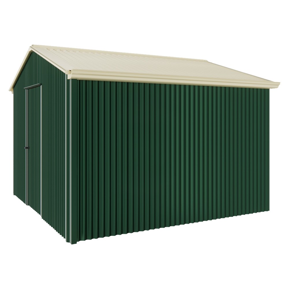 Handi-Heritage Shed H3 3.30X3.30 Roof:Primrose Wall:Caulfield Green Gable End Single Door