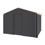 Handi-Heritage Shed H3 3.30X3.30 Roof:Primrose Wall:Gun Metal Grey Gable End Single Door