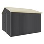Handi-Heritage Shed H3 3.30X3.30 Roof:Primrose Wall:Gun Metal Grey Gable End Single Door