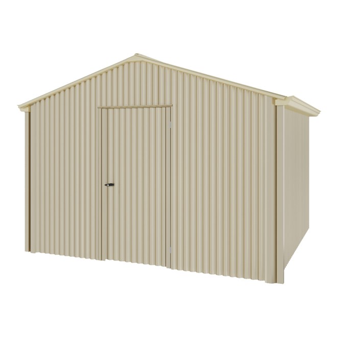 Handi-Heritage Shed H3 3.30X3.30 Roof:Primrose Wall:Merino Gable End Single Door