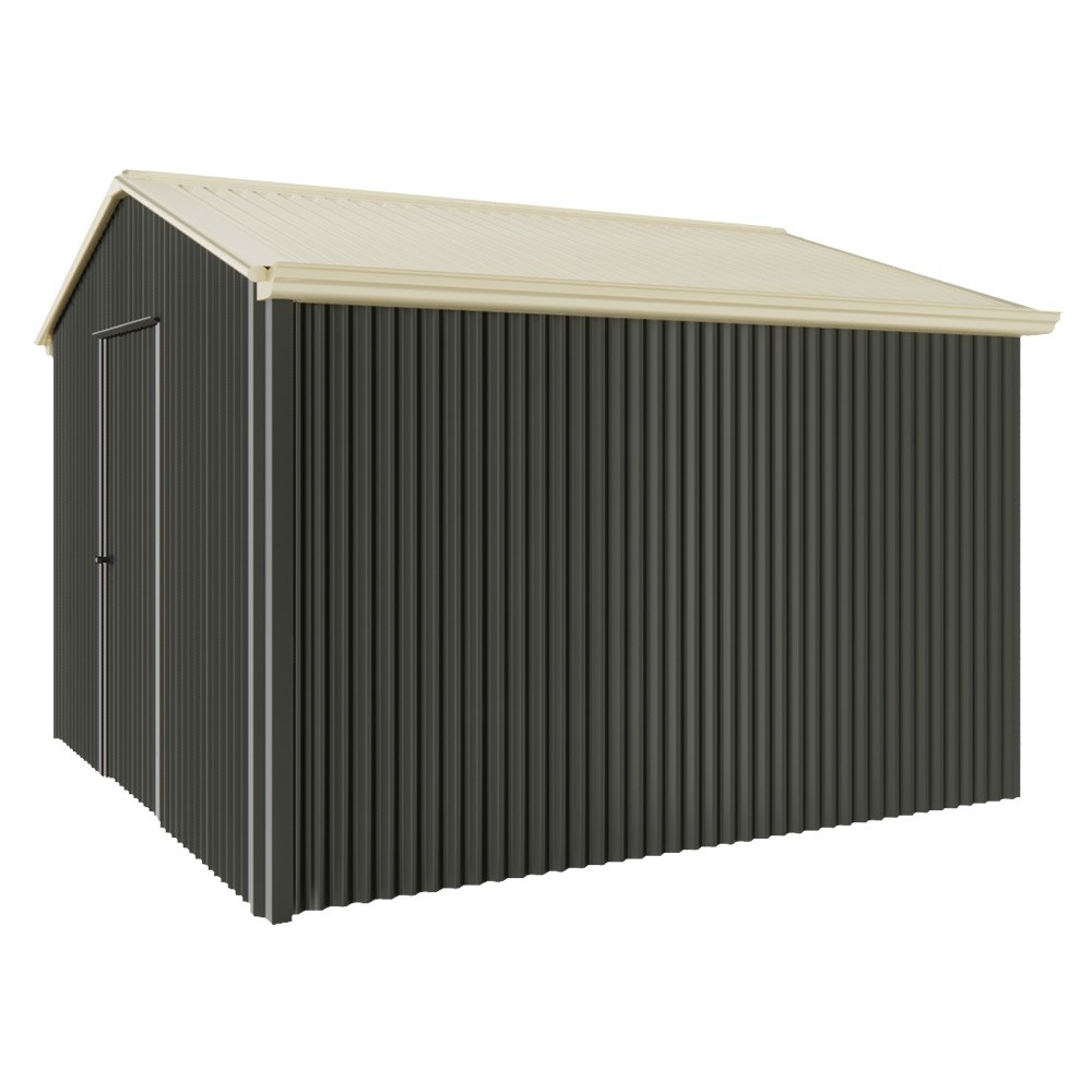 Handi-Heritage Shed H3 3.30X3.30 Roof:Primrose Wall:Slate Grey Gable End Single Door