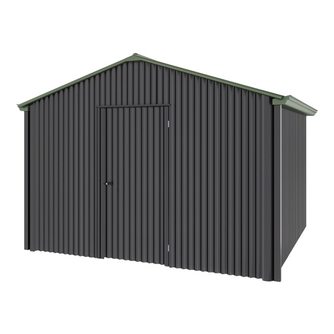 Handi-Heritage Shed H3 3.30X3.30 Roof:Rivergum Wall:Gun Metal Grey Gable End Single Door