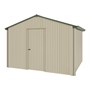 Handi-Heritage Shed H3 3.30X3.30 Roof:Rivergum Wall:Merino Gable End Single Door