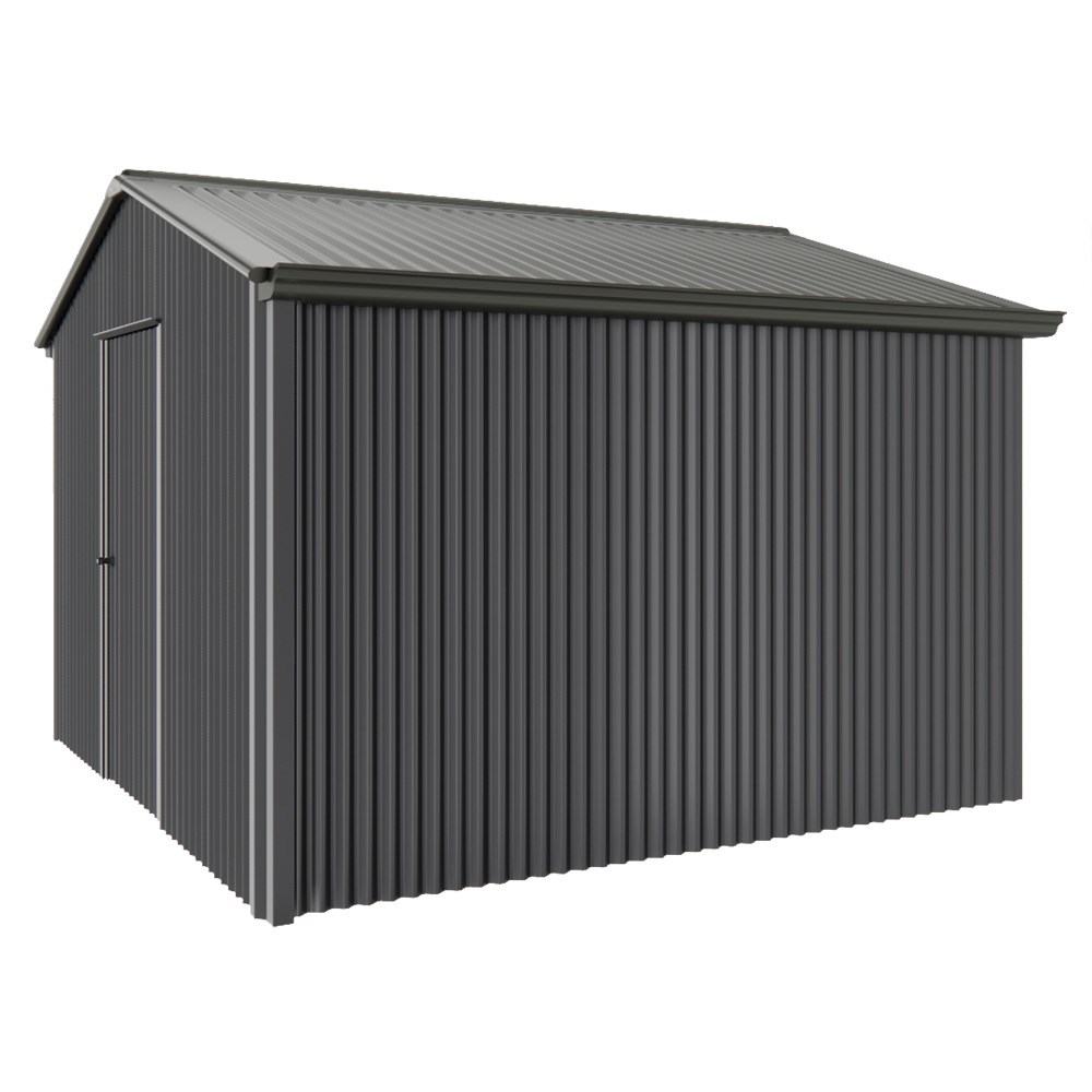 Handi-Heritage Shed H3 3.30X3.30 Roof:Slate Grey Wall:Gun Metal Grey Gable End Single Door