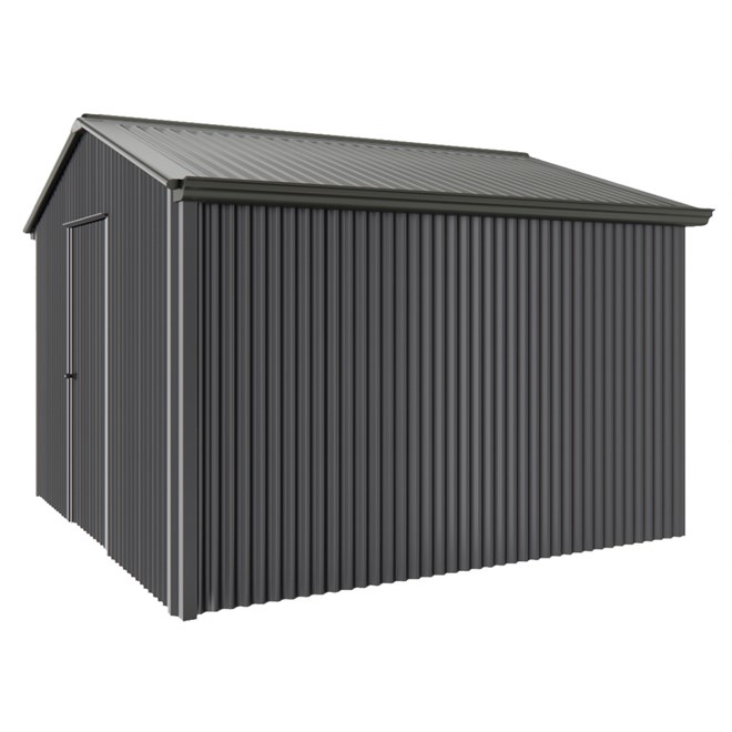 Handi-Heritage Shed H3 3.30X3.30 Roof:Slate Grey Wall:Gun Metal Grey Gable End Single Door