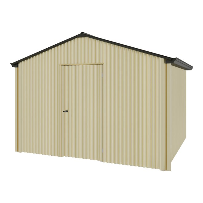 Handi-Heritage Shed H3 3.30X3.30 Roof:Slate Grey Wall:Primrose Gable End Single Door