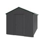 Handi-Heritage Shed H4 3.96X2.52 Roof:Caulfield Green Wall:Gun Metal Grey Gable End Single Door