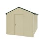 Handi-Heritage Shed H4 3.96X2.52 Roof:Caulfield Green Wall:Primrose Gable End Single Door