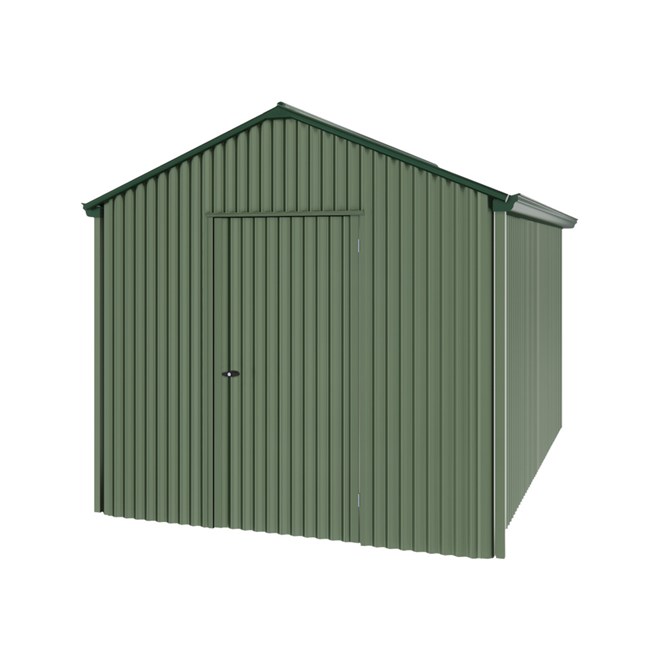 Handi-Heritage Shed H4 3.96X2.52 Roof:Caulfield Green Wall:Rivergum Gable End Single Door