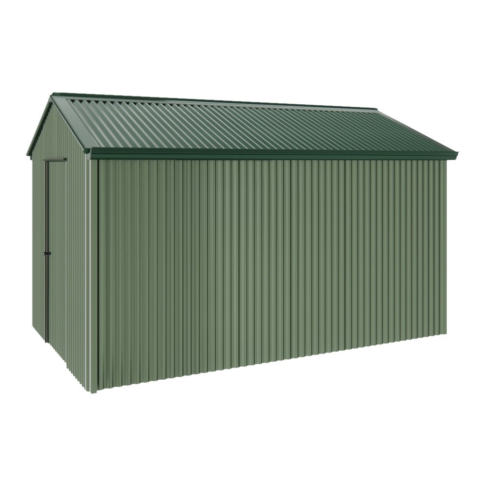 Handi-Heritage Shed H4 3.96X2.52 Roof:Caulfield Green Wall:Rivergum Gable End Single Door