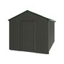 Handi-Heritage Shed H4 3.96X2.52 Roof:Caulfield Green Wall:Slate Grey Gable End Single Door