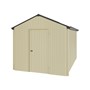 Handi-Heritage Shed H4 3.96X2.52 Roof:Gun Metal Grey Wall:Primrose Gable End Single Door