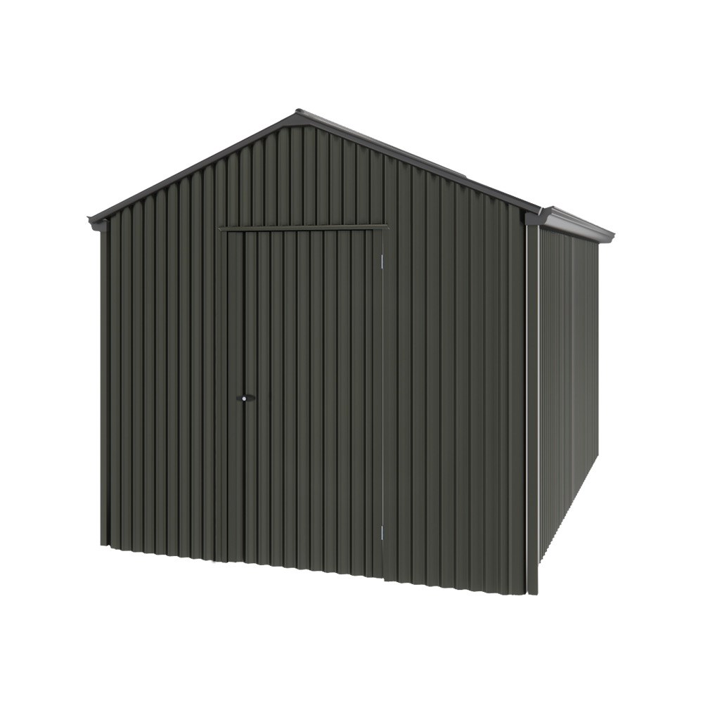 Handi-Heritage Shed H4 3.96X2.52 Roof:Gun Metal Grey Wall:Slate Grey Gable End Single Door