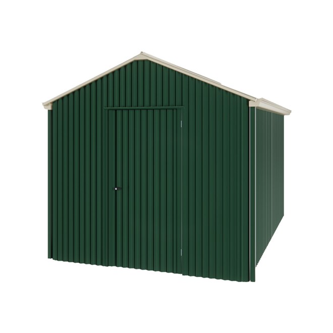 Handi-Heritage Shed H4 3.96X2.52 Roof:Merino Wall:Caulfield Green Gable End Single Door