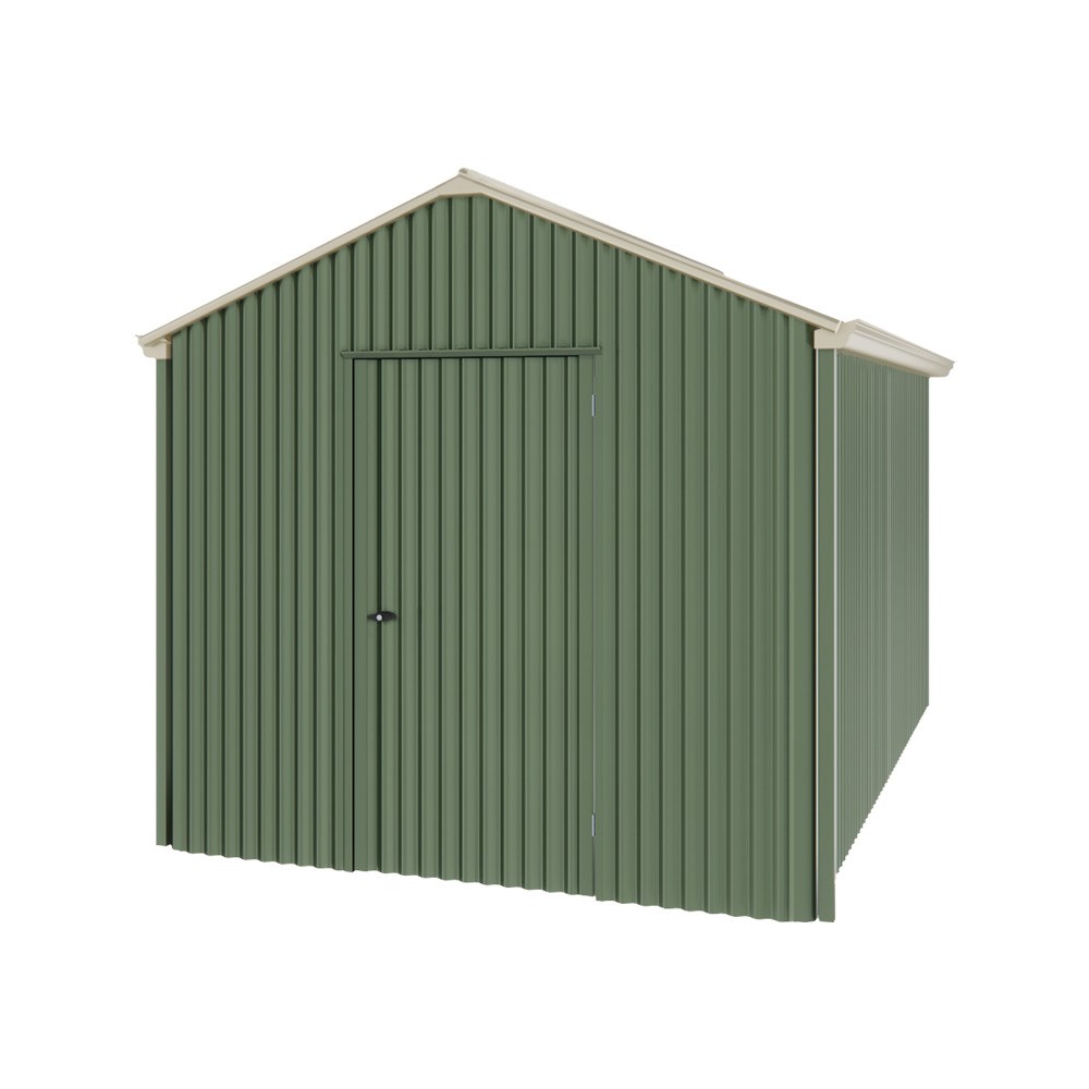 Handi-Heritage Shed H4 3.96X2.52 Roof:Merino Wall:Rivergum Gable End Single Door