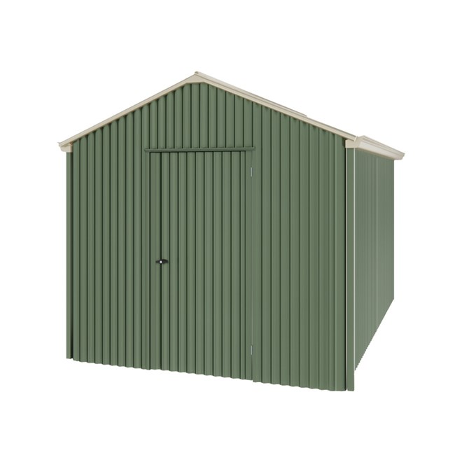 Handi-Heritage Shed H4 3.96X2.52 Roof:Merino Wall:Rivergum Gable End Single Door