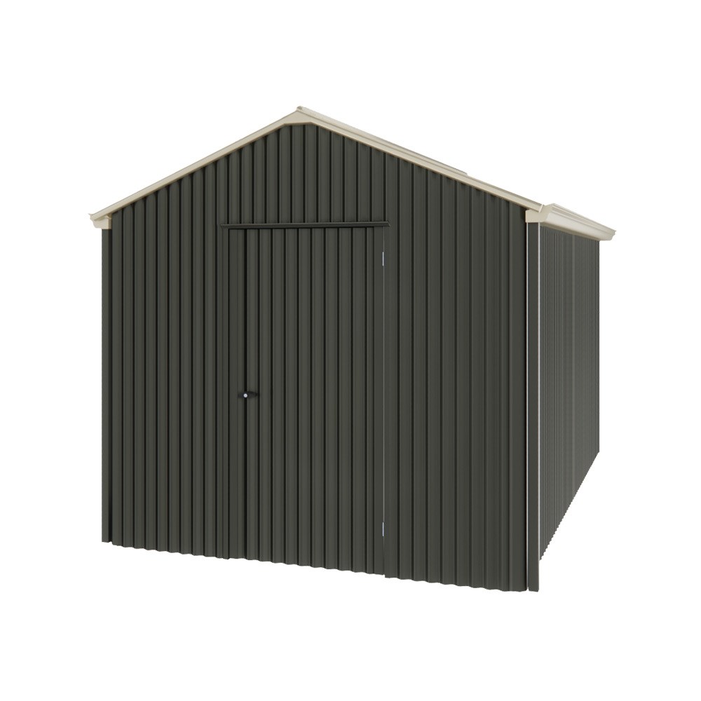 Handi-Heritage Shed H4 3.96X2.52 Roof:Merino Wall:Slate Grey Gable End Single Door