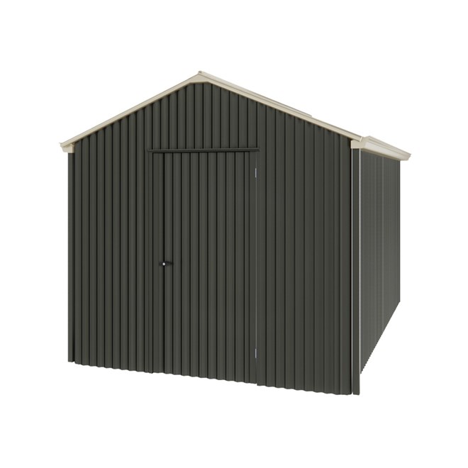 Handi-Heritage Shed H4 3.96X2.52 Roof:Merino Wall:Slate Grey Gable End Single Door