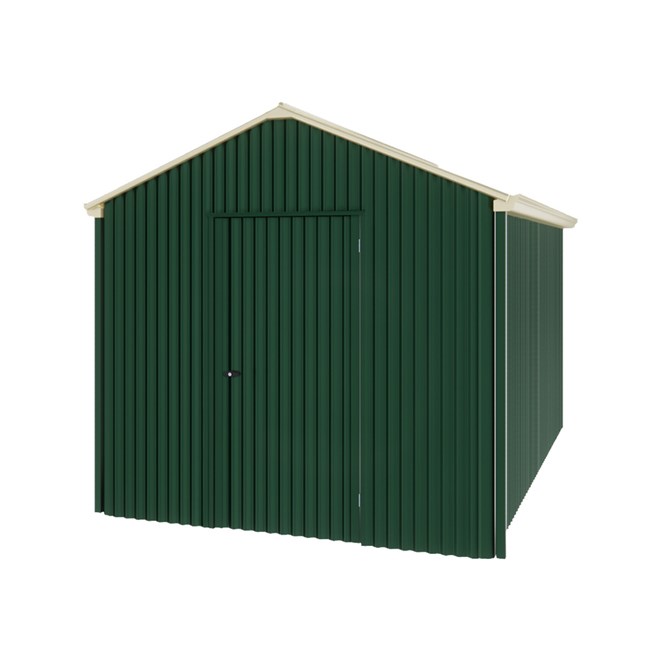 Handi-Heritage Shed H4 3.96X2.52 Roof:Primrose Wall:Caulfield Green Gable End Single Door