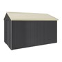 Handi-Heritage Shed H4 3.96X2.52 Roof:Primrose Wall:Gun Metal Grey Gable End Single Door