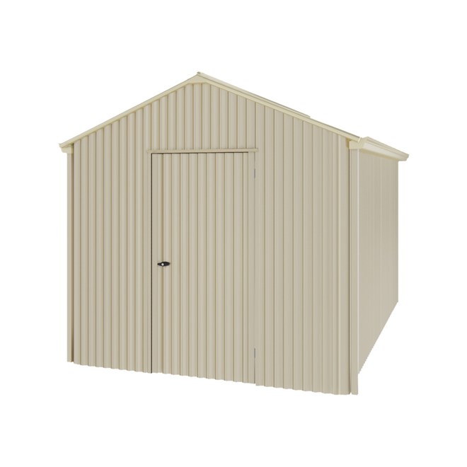Handi-Heritage Shed H4 3.96X2.52 Roof:Primrose Wall:Merino Gable End Single Door