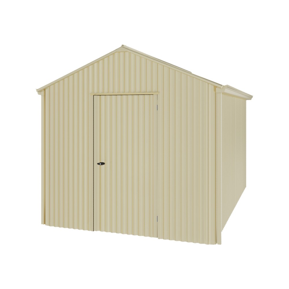 Handi-Heritage Shed H4 3.96X2.52 Roof:Primrose Wall:Primrose Gable End Single Door