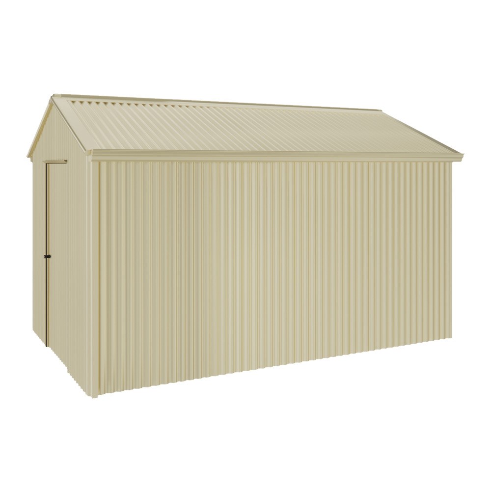 Handi-Heritage Shed H4 3.96X2.52 Roof:Primrose Wall:Primrose Gable End Single Door
