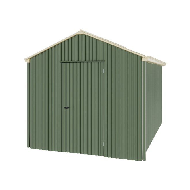 Handi-Heritage Shed H4 3.96X2.52 Roof:Primrose Wall:Rivergum Gable End Single Door