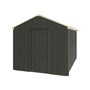 Handi-Heritage Shed H4 3.96X2.52 Roof:Primrose Wall:Slate Grey Gable End Single Door