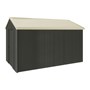 Handi-Heritage Shed H4 3.96X2.52 Roof:Primrose Wall:Slate Grey Gable End Single Door