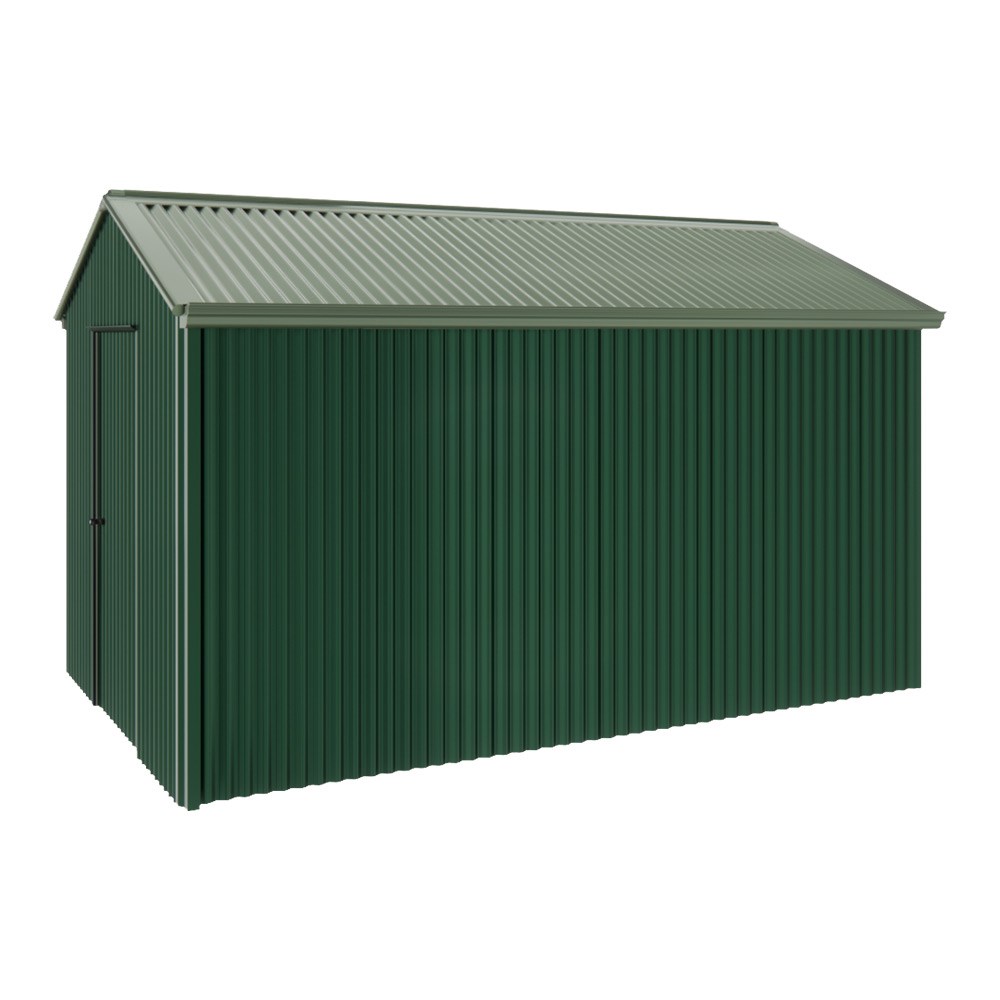 Handi-Heritage Shed H4 3.96X2.52 Roof:Rivergum Wall:Caulfield Green Gable End Single Door