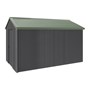 Handi-Heritage Shed H4 3.96X2.52 Roof:Rivergum Wall:Gun Metal Grey Gable End Single Door