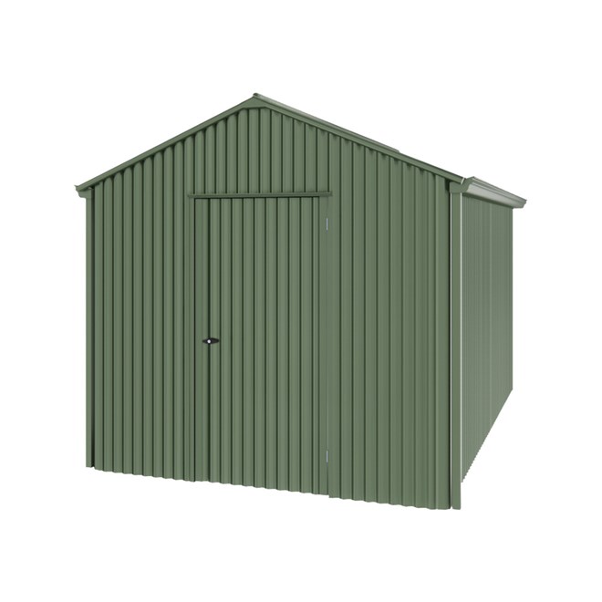 Handi-Heritage Shed H4 3.96X2.52 Roof:Rivergum Wall:Rivergum Gable End Single Door