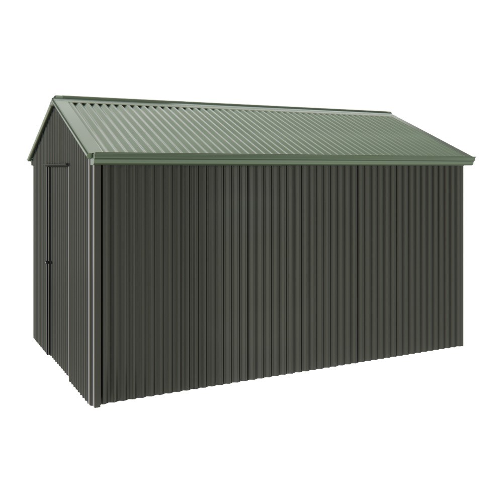 Handi-Heritage Shed H4 3.96X2.52 Roof:Rivergum Wall:Slate Grey Gable End Single Door