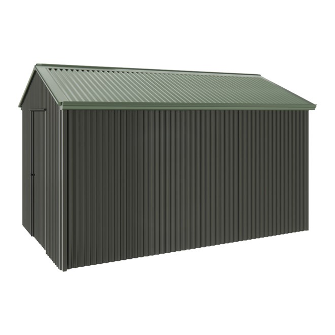 Handi-Heritage Shed H4 3.96X2.52 Roof:Rivergum Wall:Slate Grey Gable End Single Door