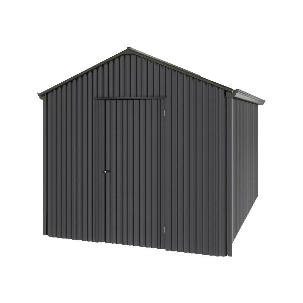 Handi-Heritage Shed H4 3.96X2.52 Roof:Slate Grey Wall:Gun Metal Grey Gable End Single Door