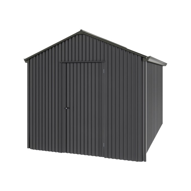 Handi-Heritage Shed H4 3.96X2.52 Roof:Slate Grey Wall:Gun Metal Grey Gable End Single Door