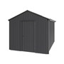 Handi-Heritage Shed H4 3.96X2.52 Roof:Slate Grey Wall:Gun Metal Grey Gable End Single Door