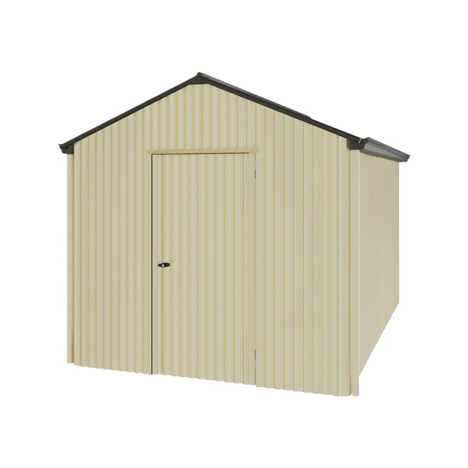 Handi-Heritage Shed H4 3.96X2.52 Roof:Slate Grey Wall:Primrose Gable End Single Door