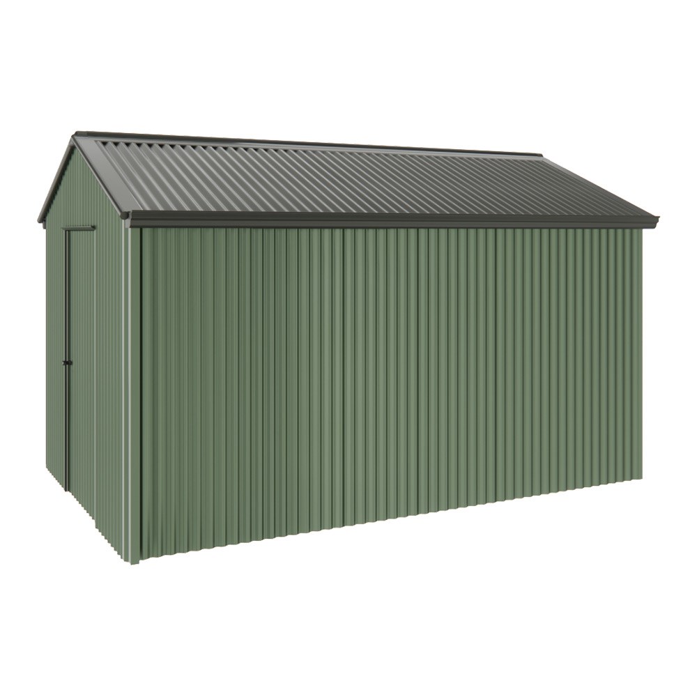 Handi-Heritage Shed H4 3.96X2.52 Roof:Slate Grey Wall:Rivergum Gable End Single Door