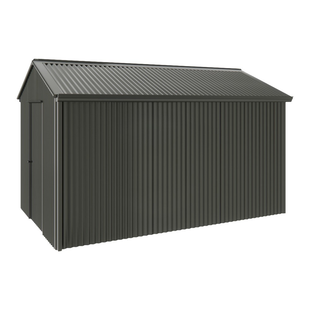 Handi-Heritage Shed H4 3.96X2.52 Roof:Slate Grey Wall:Slate Grey Gable End Single Door