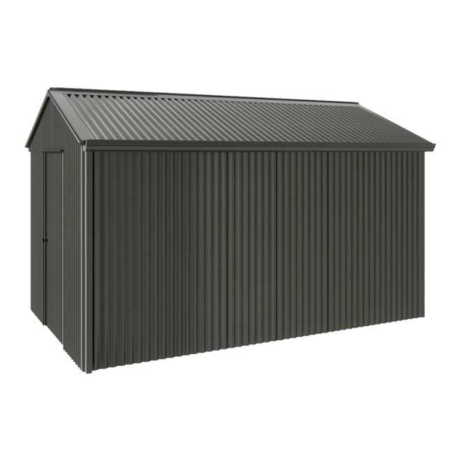 Handi-Heritage Shed H4 3.96X2.52 Roof:Slate Grey Wall:Slate Grey Gable End Single Door