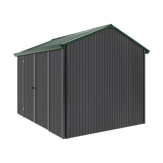 Handi-Heritage Shed H2 3.30X2.52 Roof:Caulfield Green Wall:Gun Metal Grey Front/Rear Double Door