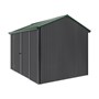 Handi-Heritage Shed H2 3.30X2.52 Roof:Caulfield Green Wall:Gun Metal Grey Front/Rear Double Door