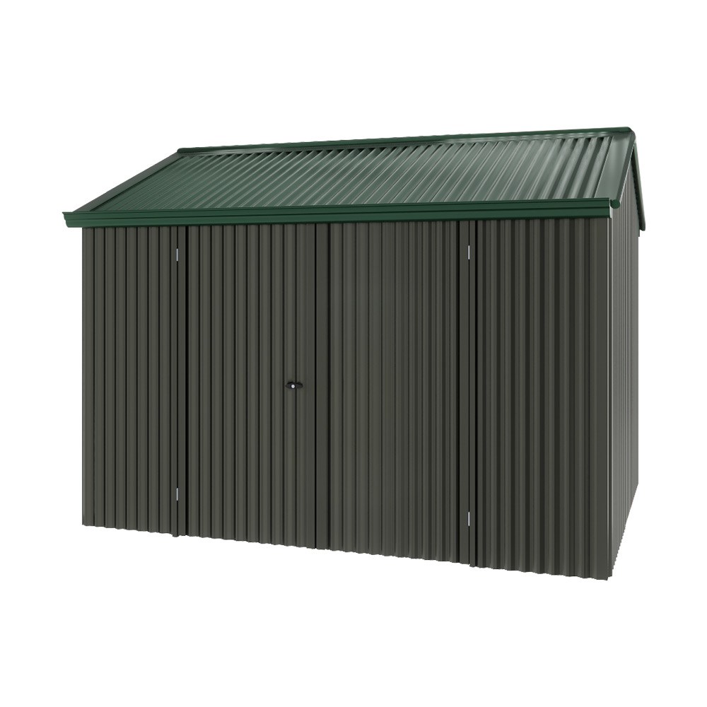 Handi-Heritage Shed H2 3.30X2.52 Roof:Caulfield Green Wall:Slate Grey Front/Rear Double Door