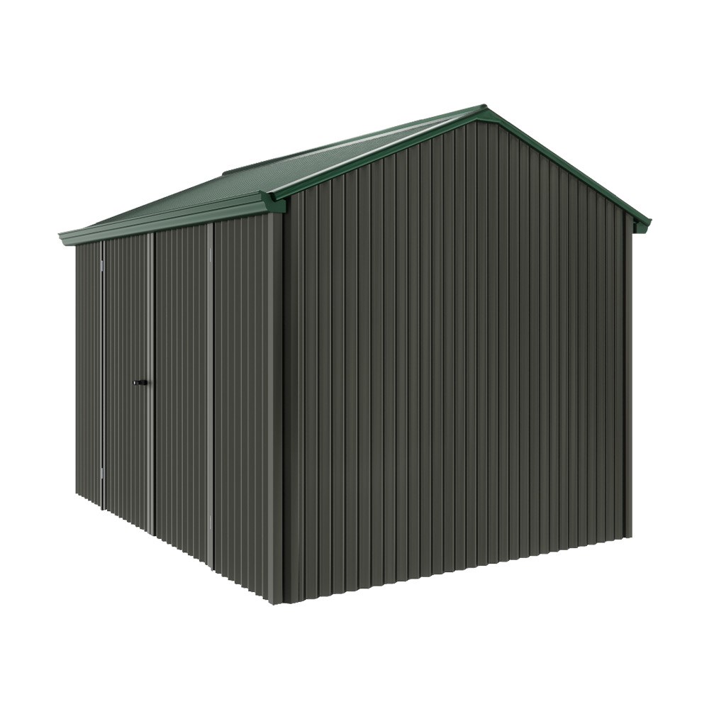 Handi-Heritage Shed H2 3.30X2.52 Roof:Caulfield Green Wall:Slate Grey Front/Rear Double Door