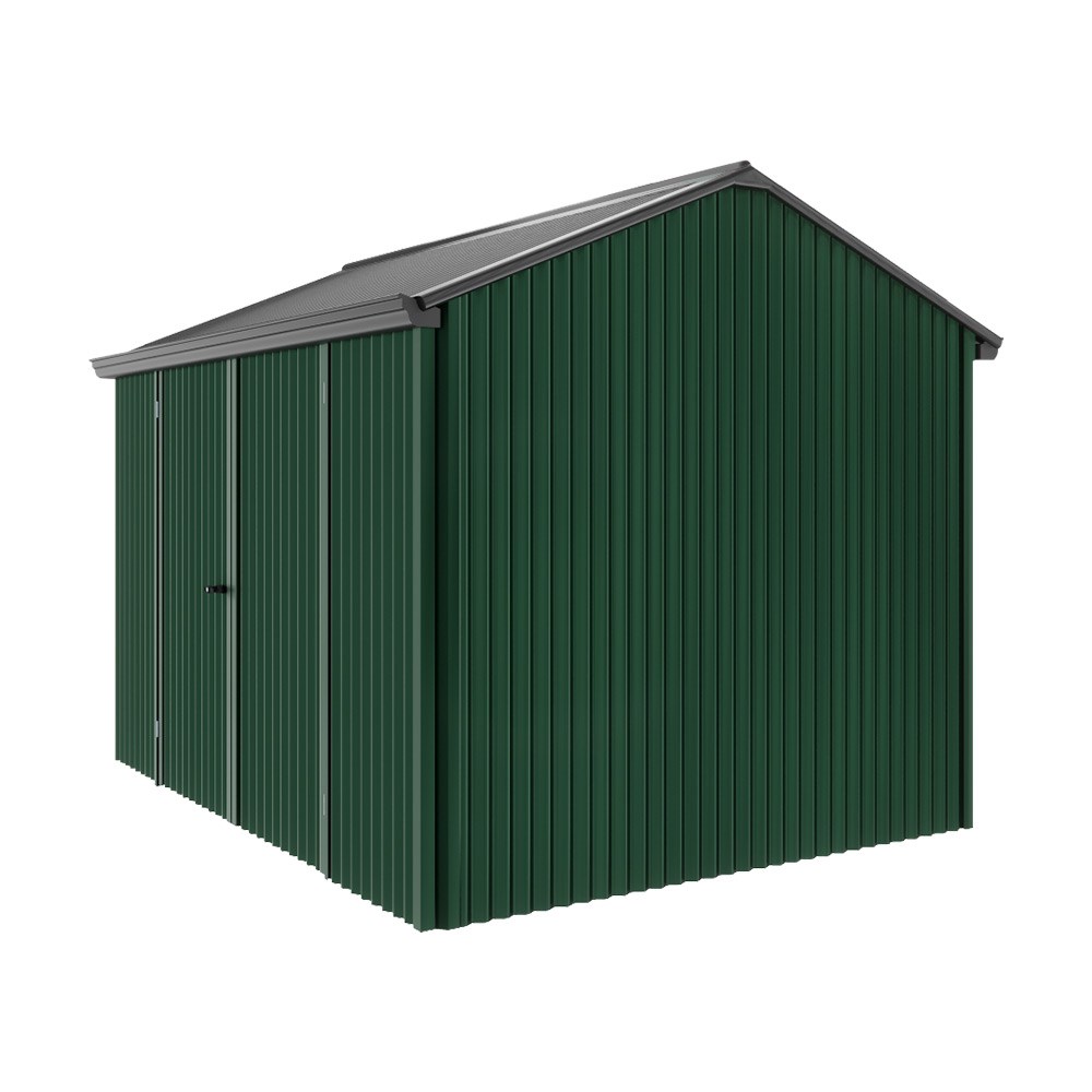 Handi-Heritage Shed H2 3.30X2.52 Roof:Gun Metal Grey Wall:Caulfield Green Front/Rear Double Door