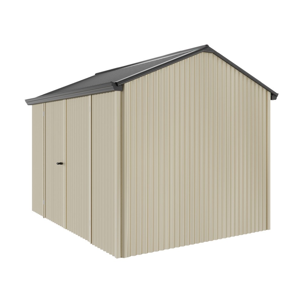 Handi-Heritage Shed H2 3.30X2.52 Roof:Gun Metal Grey Wall:Merino Front/Rear Double Door