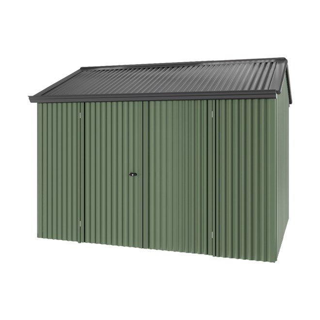 Handi-Heritage Shed H2 3.30X2.52 Roof:Gun Metal Grey Wall:Rivergum Front/Rear Double Door